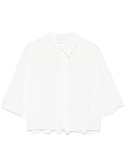 Logo-Plaque Cropped Shirt