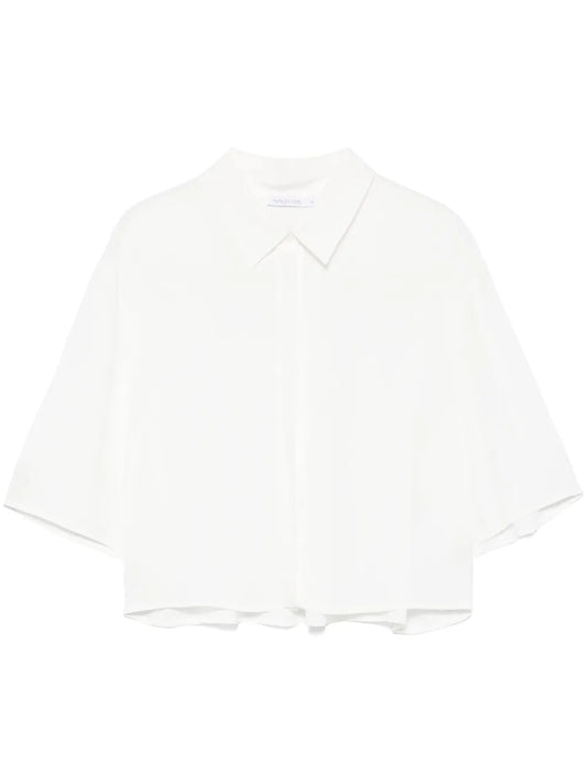 Logo-Plaque Cropped Shirt