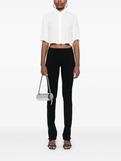 Logo-Plaque Cropped Shirt