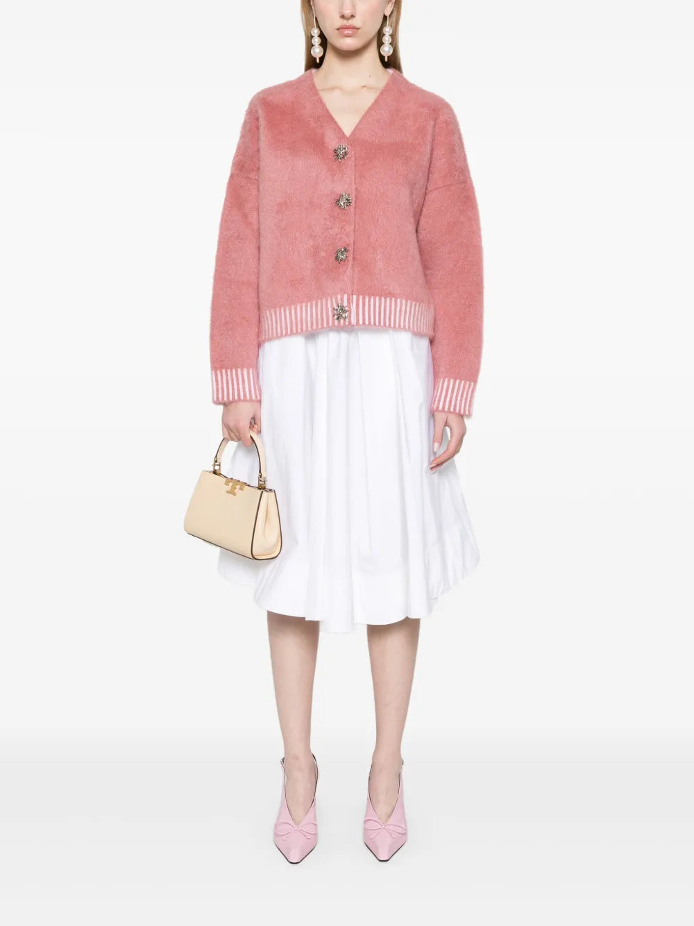 Brushed-Effect Cardigan