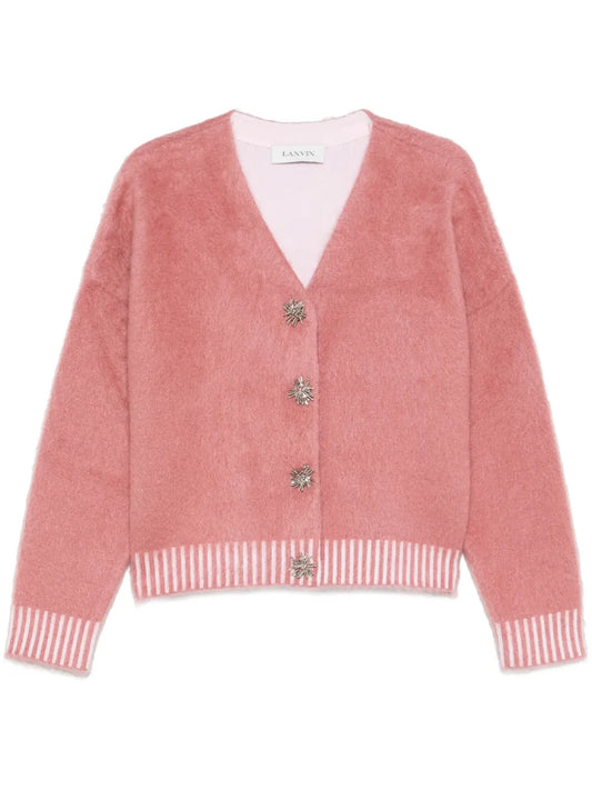 Brushed-Effect Cardigan