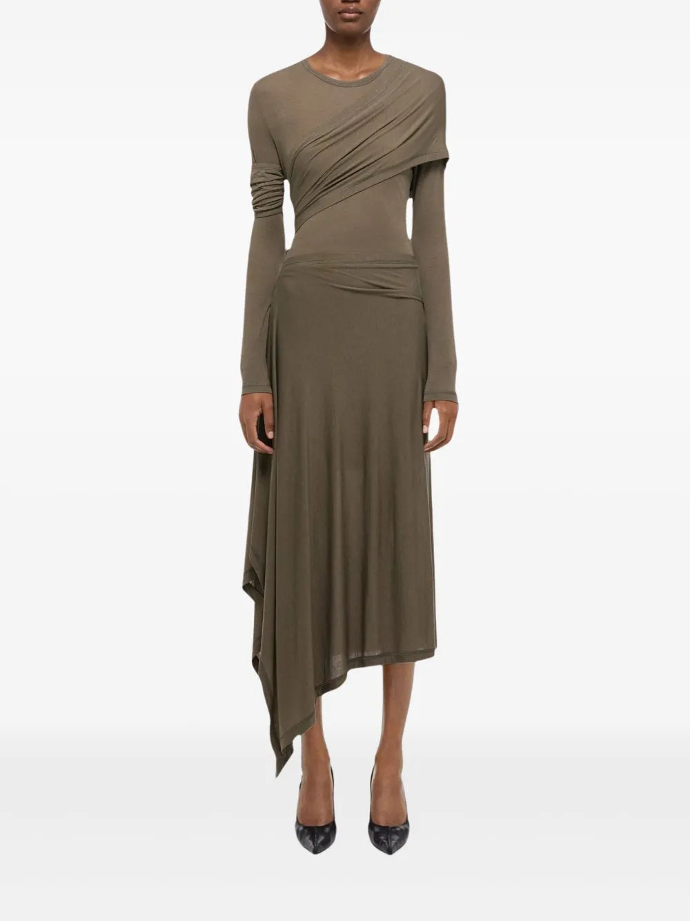 Gathered Midi Dress