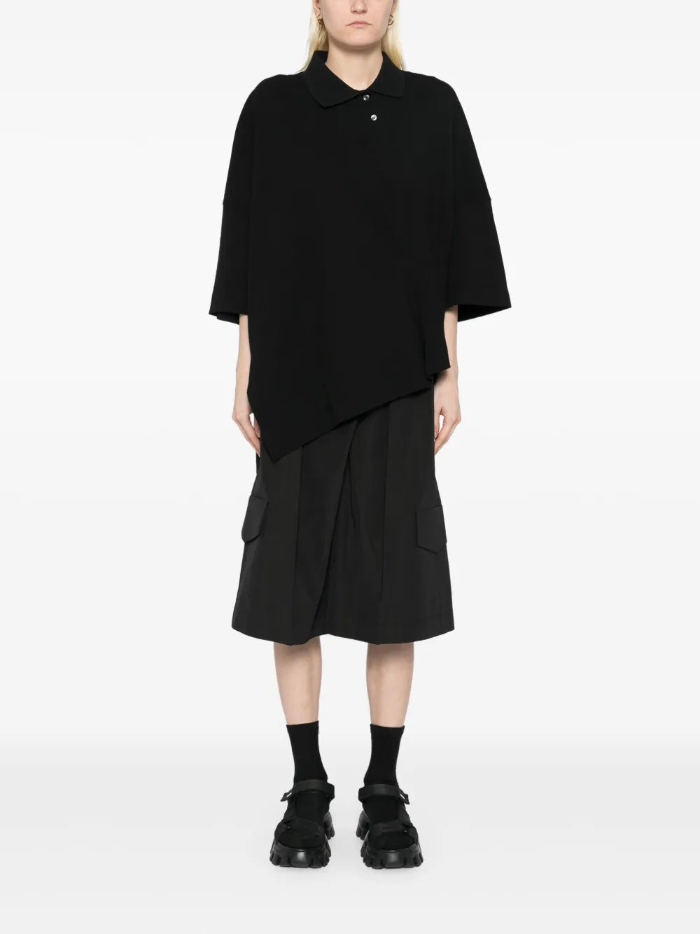 Asymmetric Polo Top
