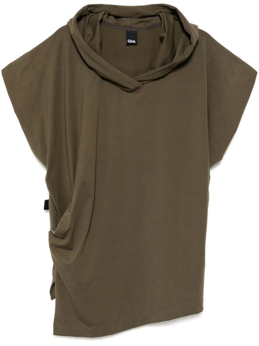 Sleeveless Hooded Top