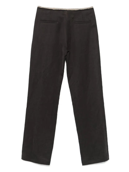 Frayed-Detailed Trousers