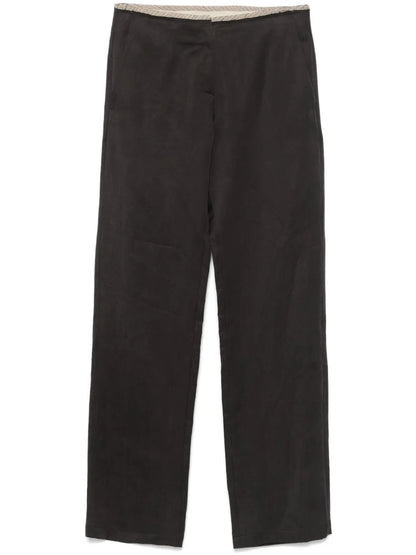 Frayed-Detailed Trousers
