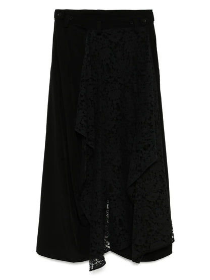 De Chine Backside Draped Trousers