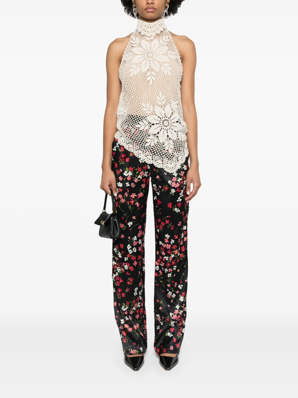 Floral-Print Trousers