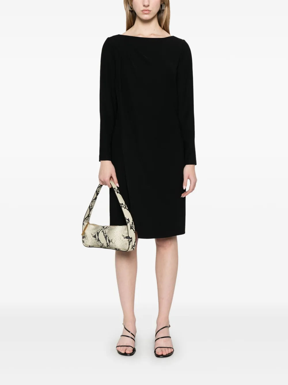 Pleat-Detail Mini Dress