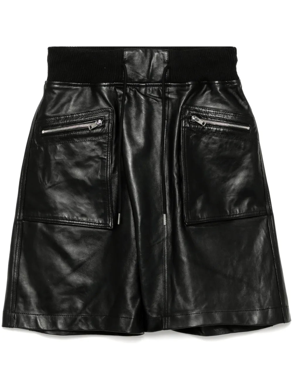 Crossover Leather Shorts