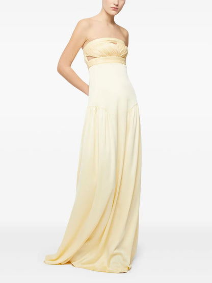 Draped-Detailed Maxi Dress