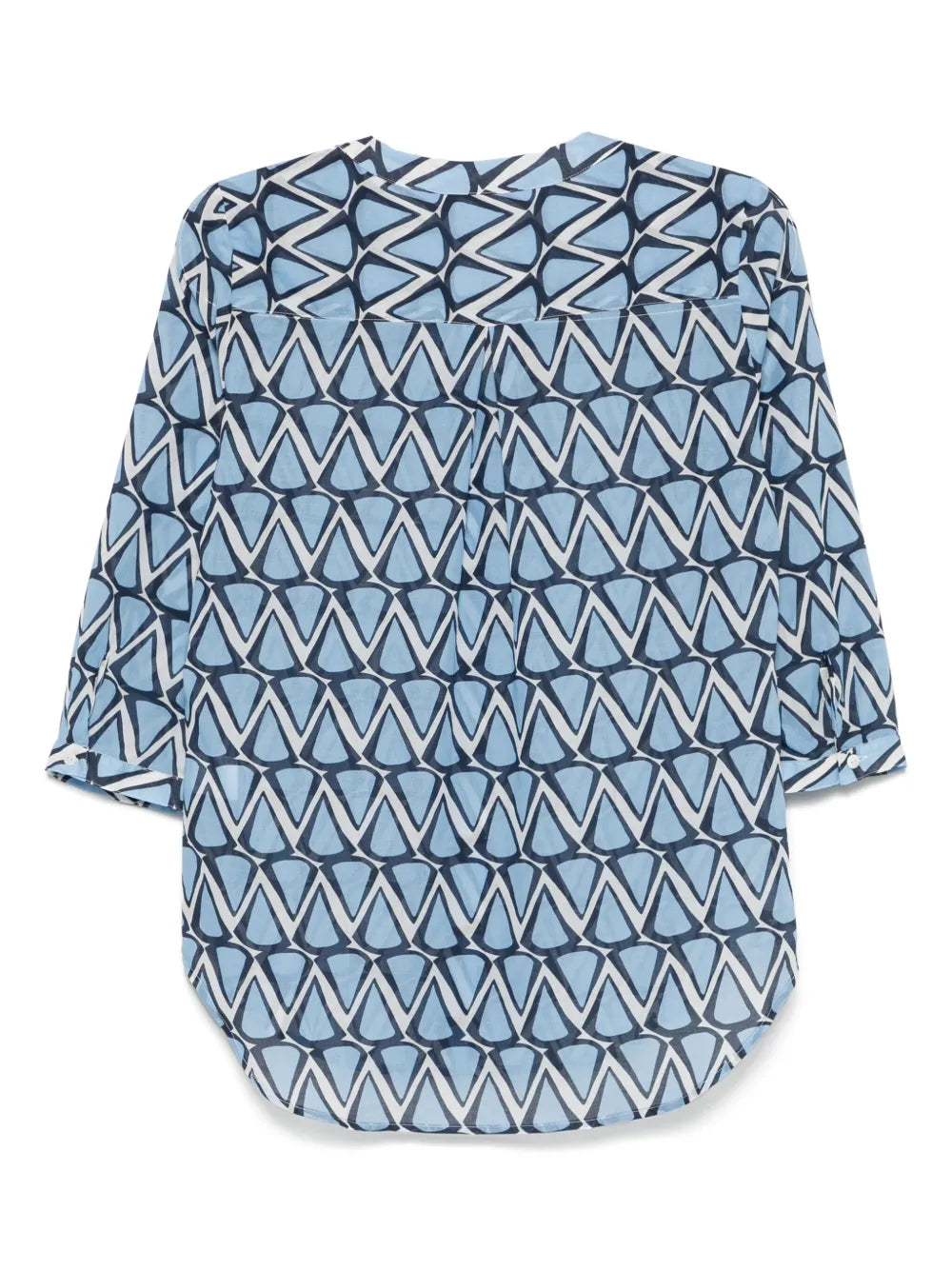 Geometric-Print Blouse