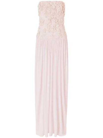 Floral-Appliqué Maxi Dress