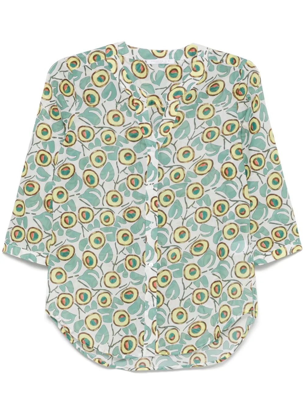 Abstract-Print Blouse