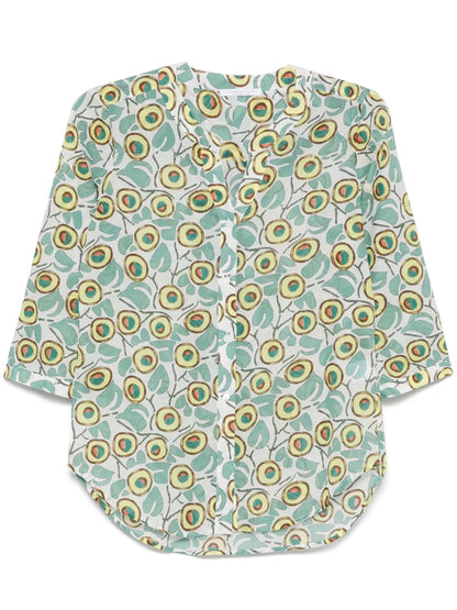 Abstract-Print Blouse