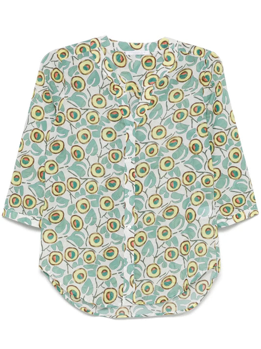 Abstract-Print Blouse