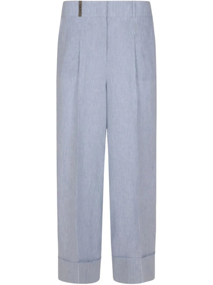 Pintuck-Detailing Trousers