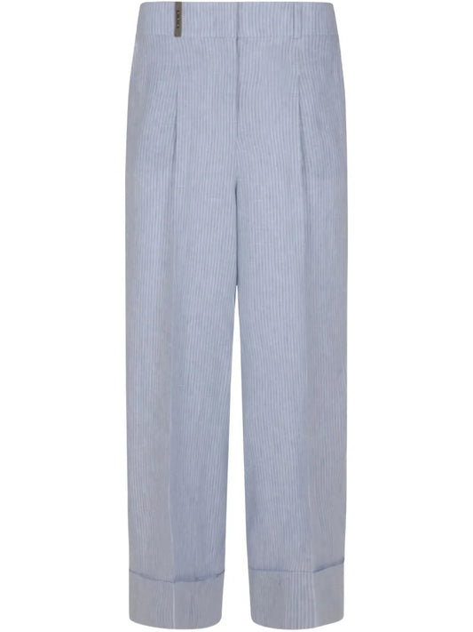 Pintuck-Detailing Trousers