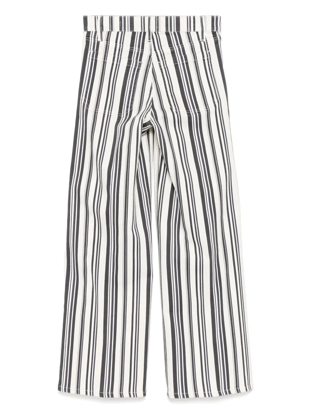Striped High-Rise Wide-Leg Jeans