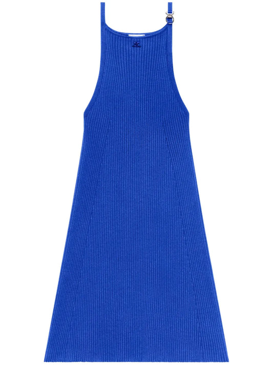 Logo-Embroidered Mini Dress
