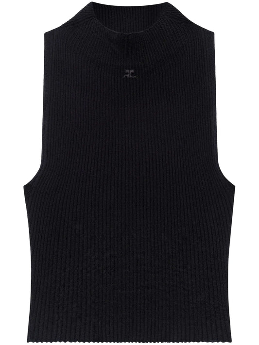 Cropped Ribbed Tank Top