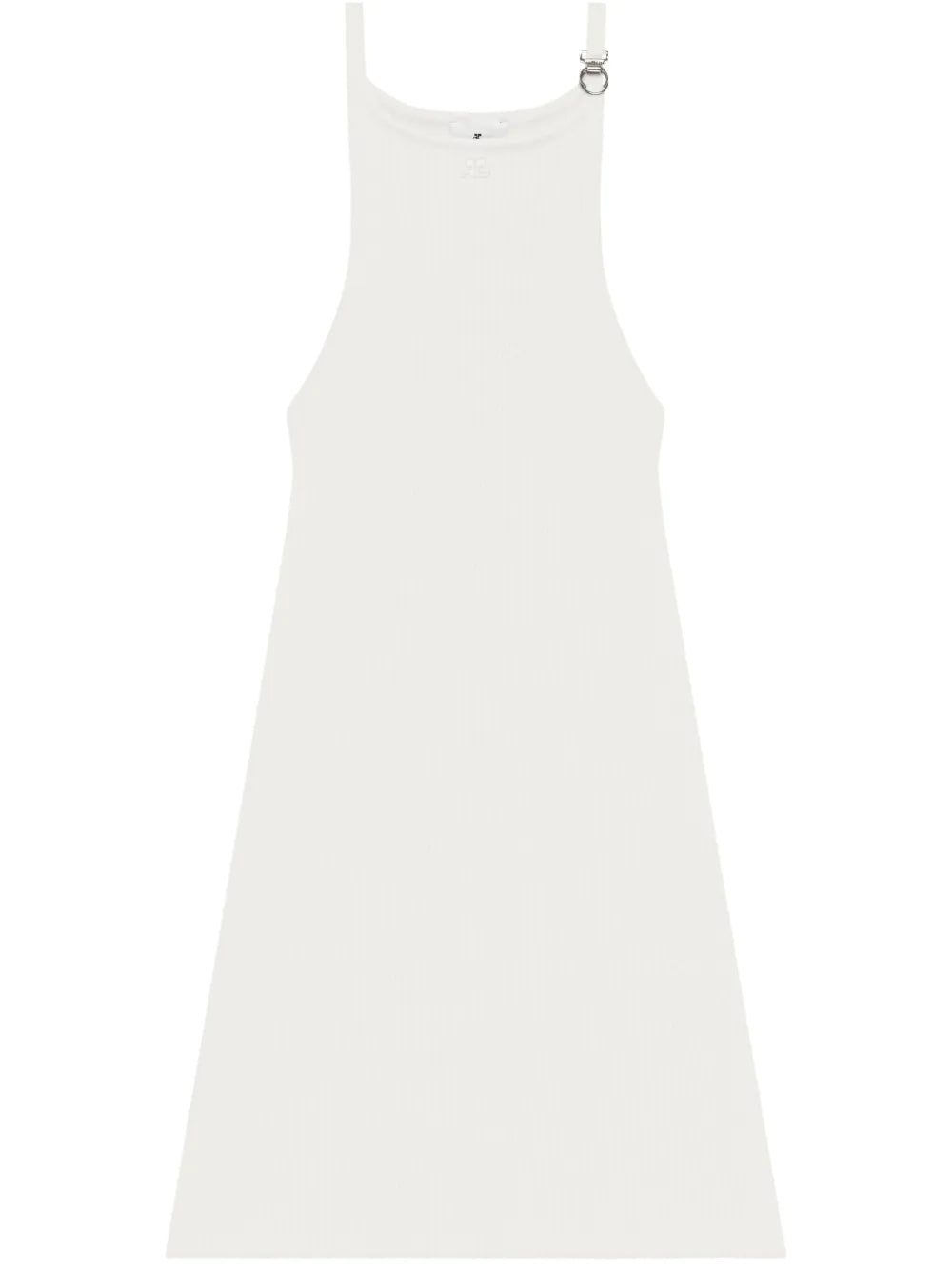Buckle-Detail Ribbed Dress