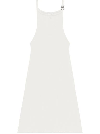 Buckle-Detail Ribbed Dress