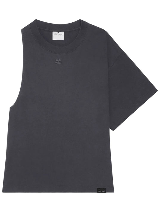 One-Sleeve Scuba-Jersey T-Shirt