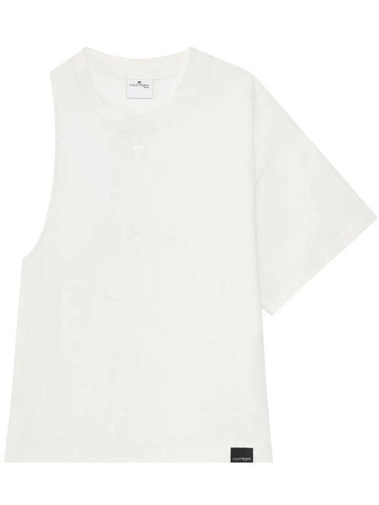 One-Sleeve Scuba-Jersey T-Shirt