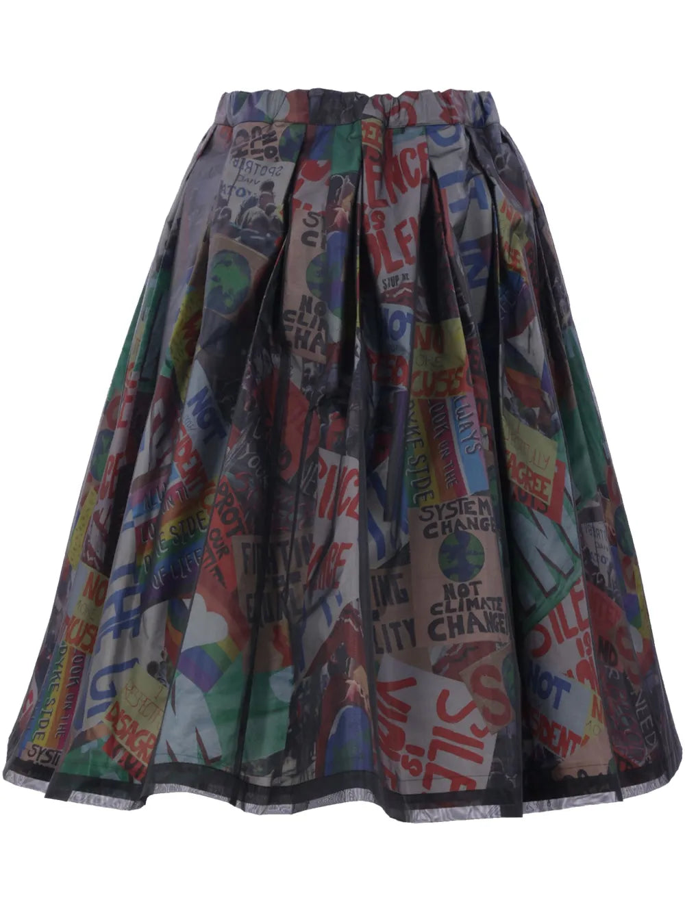 Printed Pleated Skirt