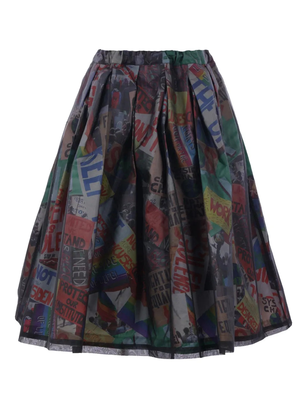Printed Pleated Skirt