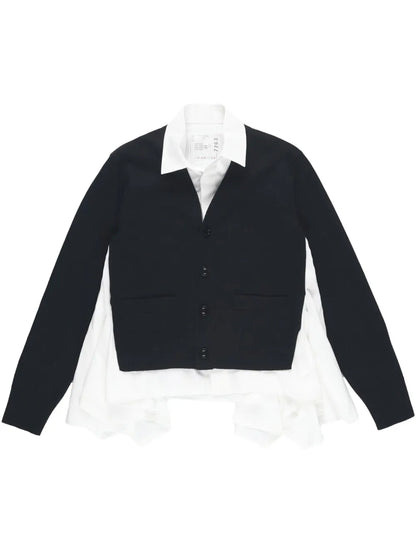 Cardigan-Layered Top