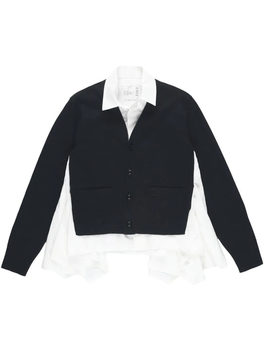 Cardigan-Layered Top
