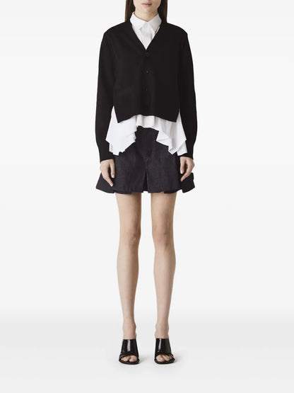 Cardigan-Layered Top