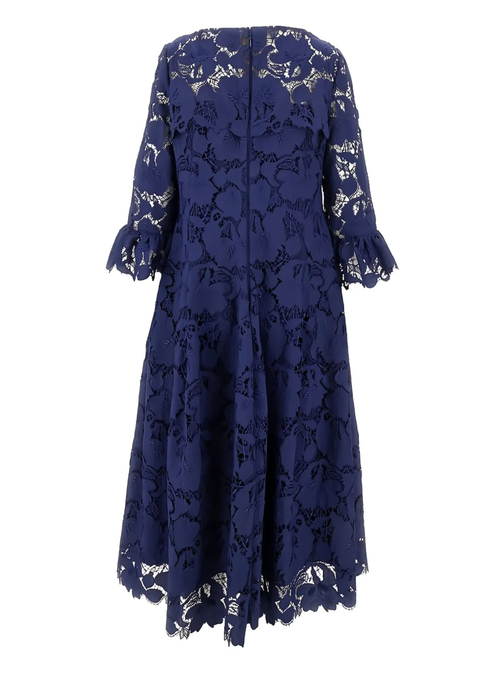 Lace-Detail Midi Dress