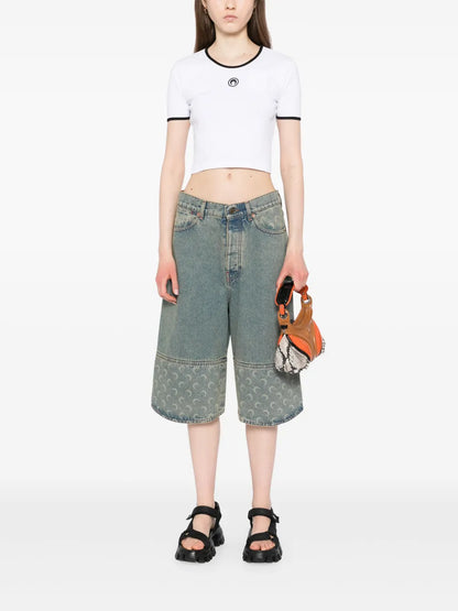 Moon-Logo Cropped Top