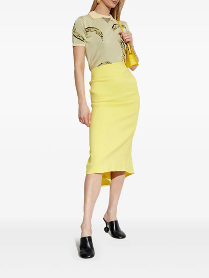 Draped Straight Skirt