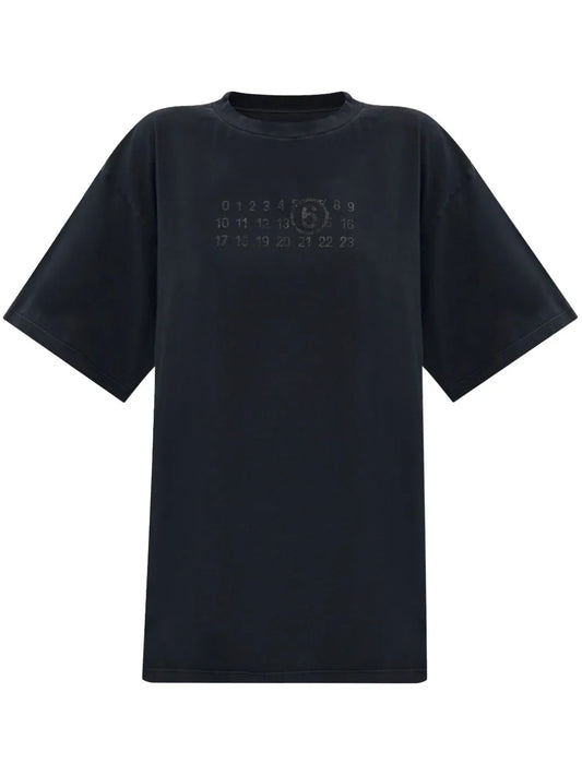 Numbers-Print Cotton T-Shirt