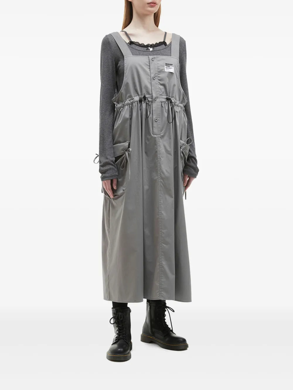Logo-Patch Midi Dress