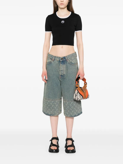 Moon-Logo Cropped Top