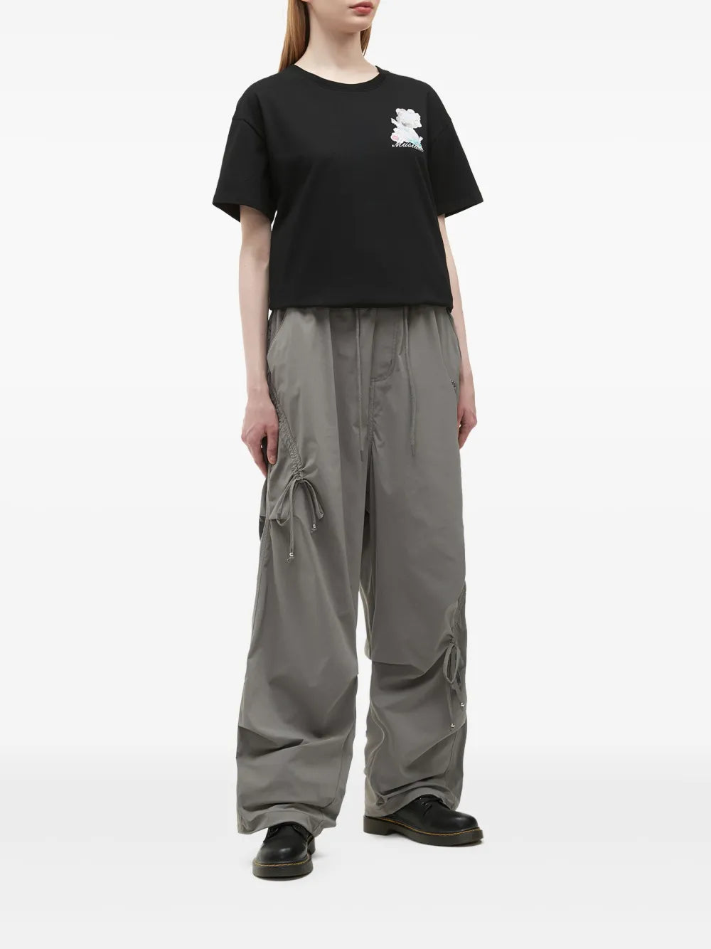 Ruched-Detailing Trousers