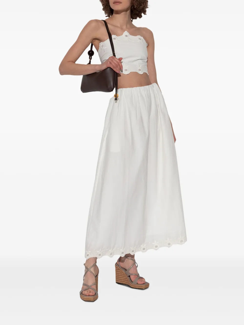 Embroidered Hem Skirt