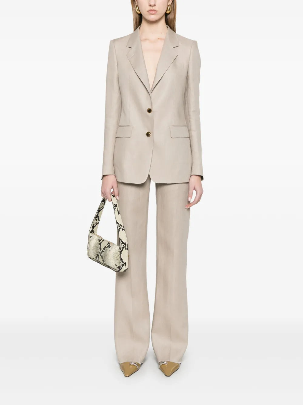 Single-Breasted Linen Suit