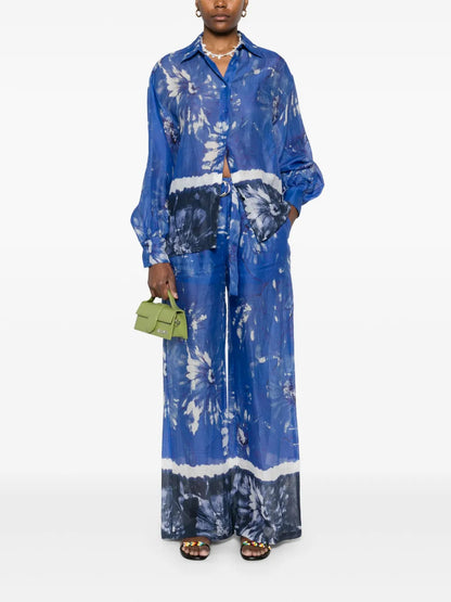 Floral-Print Trousers