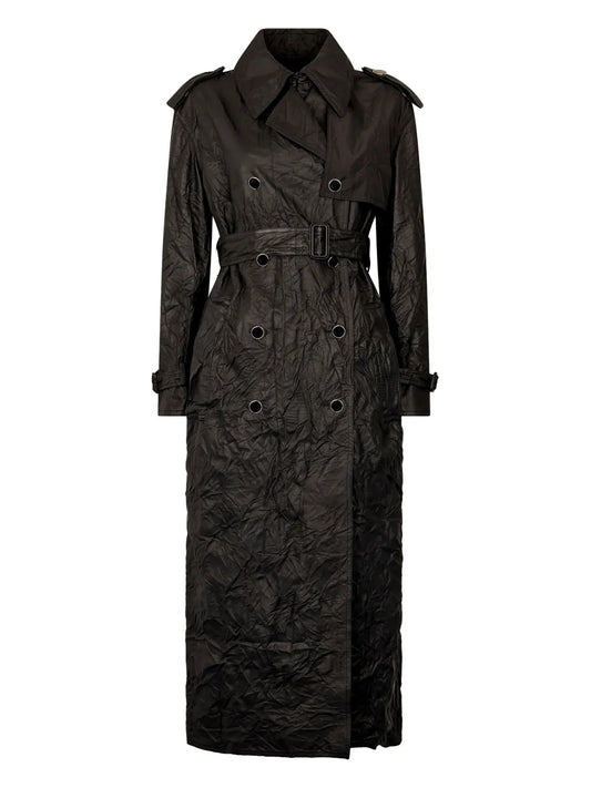 Crinkled Trench Coat