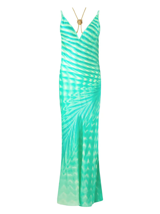 Necklace-Detail Maxi Dress