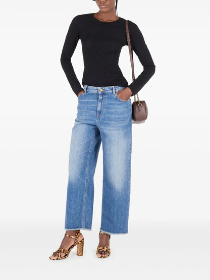 High-Waisted Wide-Leg Jeans