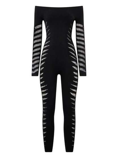 Ripped-Effect Jumpsuit