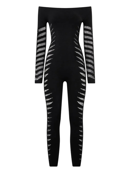 Ripped-Effect Jumpsuit