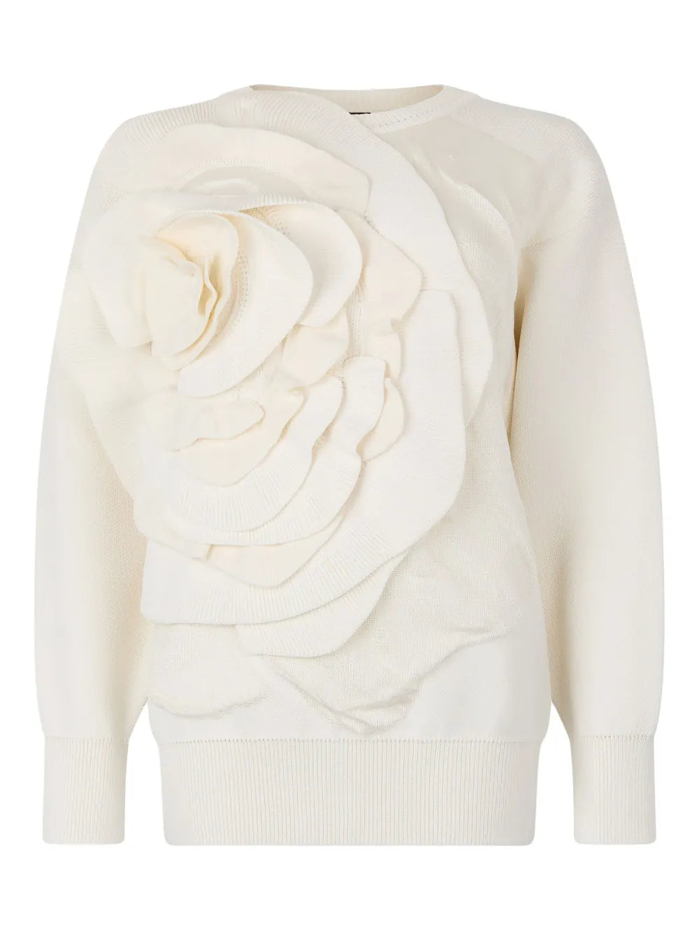 3D Floral-Detail Sweater